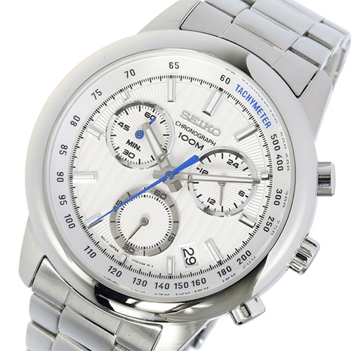 セイコー SEIKO クロノ クオーツ メンズ 腕時計 SSB203P1 ホワイト