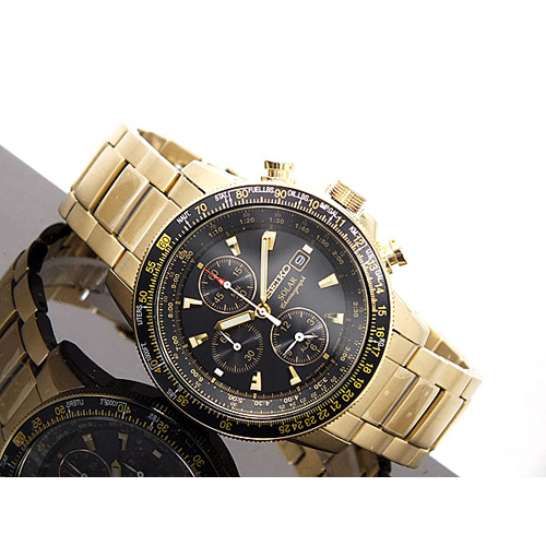 セイコー ソーラー海外モデル SSC008P2 ゴールド腕時計\u0026送料込み！時計