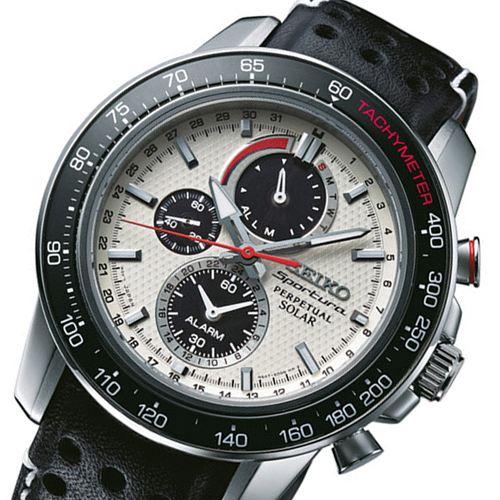 セイコー SEIKO クオーツ ソーラー クロノ メンズ 腕時計 SSC359P1 ブラック