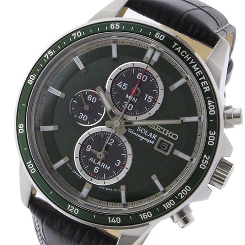 セイコー クロノ ソーラー メンズ 腕時計 SSC501P1 グリーン