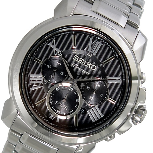 セイコー SEIKO プルミエ Premier クオーツ メンズ 腕時計 SSC597P1 ブラック
