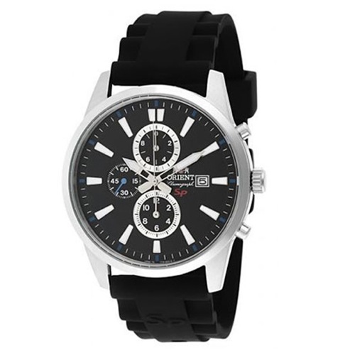 オリエント クオーツ メンズ クロノ 腕時計 STT12007B ブラック/ブラック