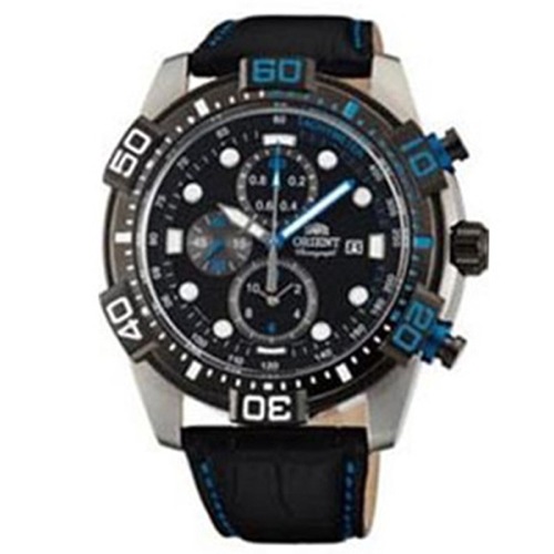 オリエント ORIENT クロノ クオーツ メンズ 腕時計 STT16004B ブラック