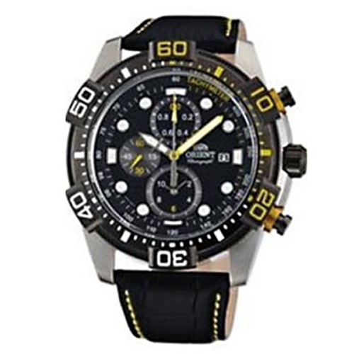オリエント ORIENT クロノ クオーツ メンズ 腕時計 STT16005B ブラック