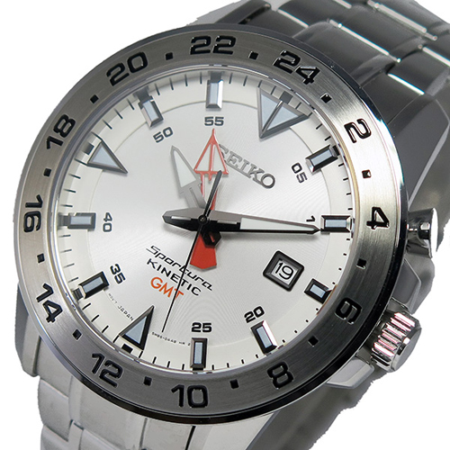 セイコー スポーチュラ キネティック クオーツ メンズ 腕時計 SUN025P1 ホワイト