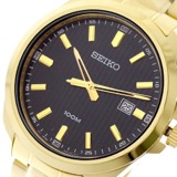 セイコー SEIKO 腕時計 メンズ SUR282P1 クォーツ ブラック ゴールド