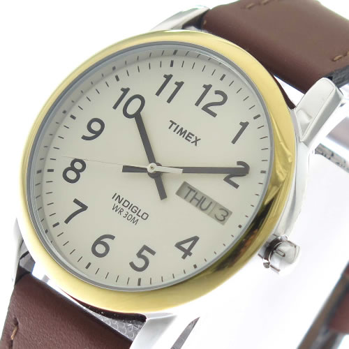 タイメックス インディグロ クオーツ メンズ レディース 腕時計 T20011 オフホワイト/ブラウン