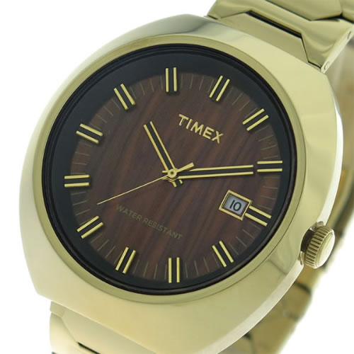 タイメックス Limited Edition クオーツ ユニセックス 腕時計 T2N881 ウッド/ゴールド