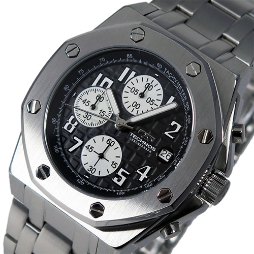 【送料無料】テクノス TECHNOS クオーツ メンズ クロノ 腕時計 T4393SB ブラック - メンズブランドショップ グラッグ