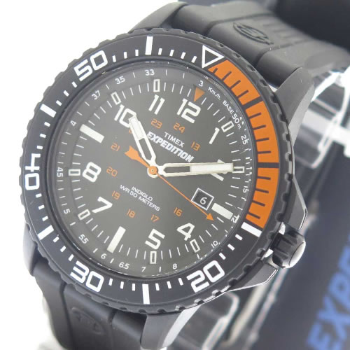 タイメックス インディグロ クオーツ メンズ 腕時計 T49940 ブラック/ブラック