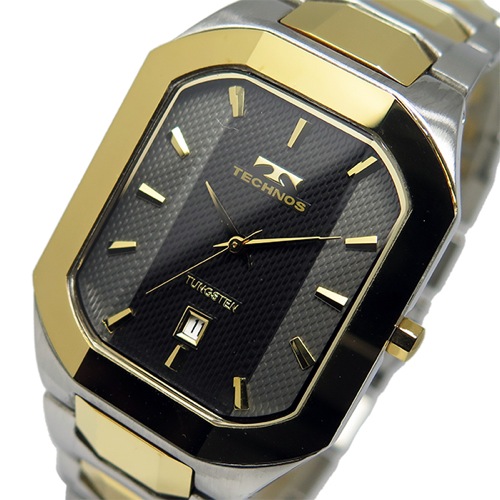 テクノス TECHNOS クオーツ メンズ 腕時計 T9353GB ブラック