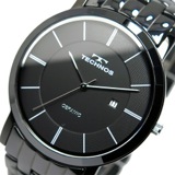 テクノス TECHNOS クオーツ メンズ 腕時計 T9365BB ブラック