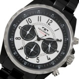 テクノス TECHNOS クロノ クオーツ メンズ 腕時計 T9449BS ホワイト
