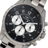 テクノス TECHNOS クロノ クオーツ メンズ 腕時計 T9449SB ブラック×シルバー