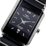 テクノス TECHNOS セラミックコンビ クオーツ メンズ 腕時計 T9453TB ブラック