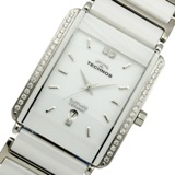 テクノス TECHNOS セラミックコンビ クオーツ メンズ 腕時計 T9453TW ホワイト
