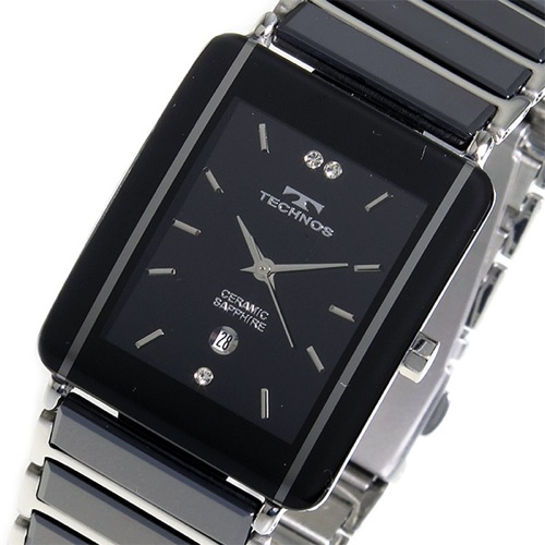 テクノス TECHNOS クオーツ メンズ 腕時計 TSM903TB ブラック