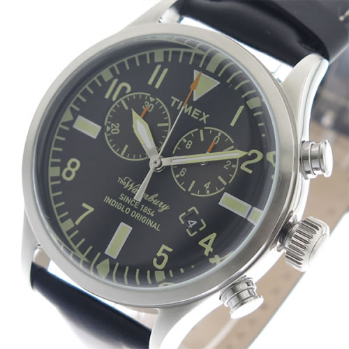 タイメックス インディグロ クオーツ メンズ 腕時計 TW2P64900 ブラック/ブラック