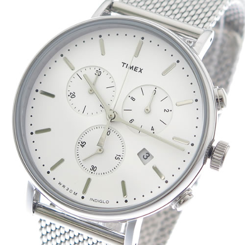 【送料無料】タイメックス TIMEX 腕時計 メンズ TW2R27100 クォーツ ホワイト シルバー - メンズブランドショップ グラッグ