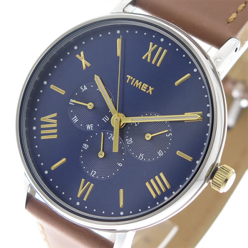 タイメックス クオーツ メンズ 腕時計 TW2R29100 ネイビー/ブラウン