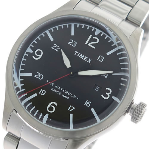 タイメックス Waterbury クオーツ メンズ 腕時計 TW2R38700 ブラック/シルバー