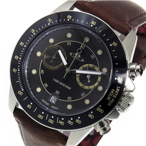ヴィヴィアン ウエストウッド クロノ クオーツ メンズ 腕時計 VV118BKBR ブラック